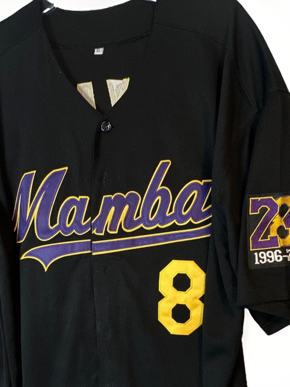 Kobe Bryant Black Mamba Baseball Jersey Size XL